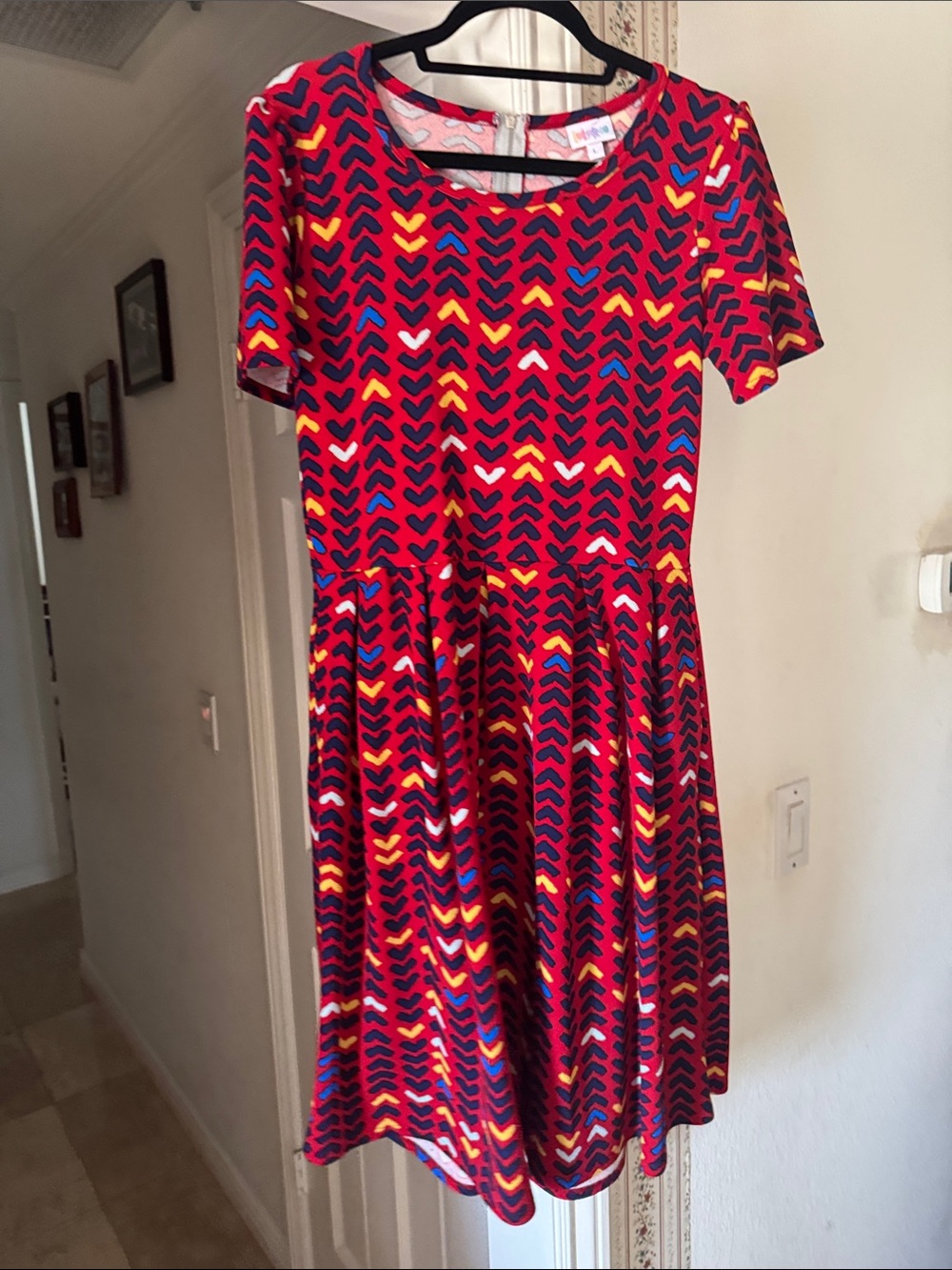 LuLaRoe Amelia Dress-Patterned Fit-and-Flare